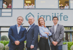 Ignilife board team (FLTR): Fabrice Pakin (CEO), Nicolas Aubert (Creative Director), Elisabeth Pakin (Chief Medical Officer), David Bessoudo (CTO)