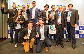 The EIT Digital "Digital Infrastructure" team with the finalists ALSID, ApiOmat, Warwick Analytics and Cogia Intelligence
