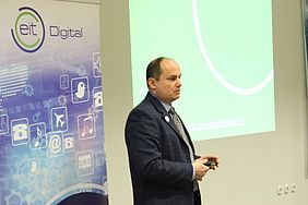 László Gulyás, EIT Digital ARISE Lead presenting EIT Digital and its activities