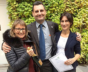 Maddalena Ferrario (Cohaerentia CEO) and Paola Parolari now under the kind support of Paolo Magni, Business Developer at EIT Digital in Italy.