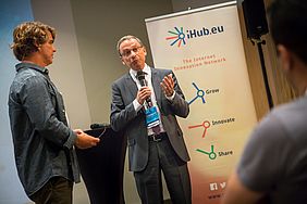 Rafa Aguado, CEO of iHub and founder of Bolt Accelerator + Fabio Pianesi, EIT Digital Research Director
