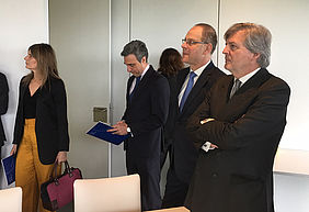 Commissioner Navracsics and Minister for Education Méndez de Vigo visiting demos from the EIT Digital Accelerator, learning about education and innovation.