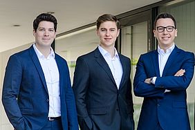 From left to right: Dennis Humhal (COO), Andreas Kunze (CEO), Vlad Lata (CTO) co-founders of KONUX.