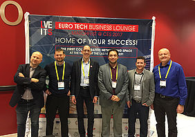Origone at the European/American Pitch Awards Competition during MatchFest at CES 2017.